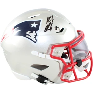 Rob Gronkowski Signed New England Patriots Midi Mid-Size Helmet