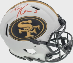 Trey Lance Signed 49ers Lunar Eclipse Helmet: Full Size Authentic Speed Collectible
