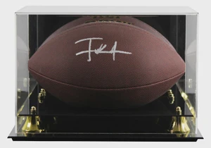 Frank Gore Signed Wilson Super Grip Football (49ers Autograph) (Display Case)