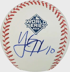 Yan Gomes Signed 2019 World Series Baseball, Washington Nationals Catcher Autograph (Hologram)

