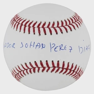 Salvador Johan Perez Diaz Signed Official MLB Baseball Kansas City Royals