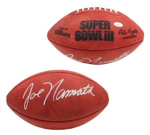 Joe Namath Signed Super Bowl III Football – The Duke MVP Memorabilia