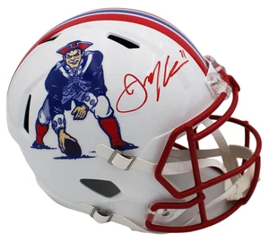 Julian Edelman Signed Patriots Throwback Helmet (1990-92)