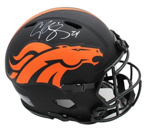 Champ Bailey Signed Denver Broncos Speed Authentic Eclipse Helmet, Autographed NFL Memorabilia