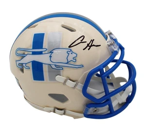Aidan Hutchinson Signed Detroit Lions Speed Retro Mini Helmet (Autographed Memorabilia)
