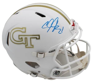 Calvin Johnson Signed Georgia Tech Yellow Jackets Speed Helmet (Autographed)
