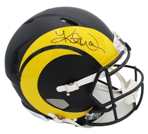 Kurt Warner Signed Rams Speed Authentic Rivalries Helmet (Autographed Memorabilia)