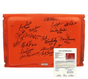 1972 Miami Dolphins Orange Bowl Seatback: 18 Signatures Season Memorabilia
