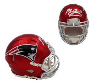 Mac Jones Signed Patriots Speed Flash Mini Helmet (Autographed Memorabilia)
