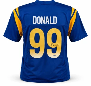 Aaron Donald Signed Rams Blue Custom Jersey (XL)