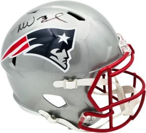 Mike Vrabel Signed Patriots Silver Speed Helmet (Full Size)