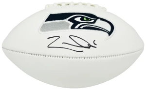 Zach Charbonnet Signed Seahawks White Logo Football (Autographed Memorabilia)