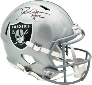 Dave Casper Signed Raiders Helmet: HOF 02 Speed Replica Memorabilia