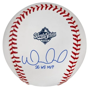 William Contreras Milwaukee Brewers 2026 World Series MVP Autographed Official MLB World Series Logo Baseball with “26 WS MVP” Inscription