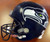 Russell Wilson Autographed Helmet - Seattle Seahawks Riddel Replica Full Size Silver Sig