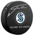 Philipp Grubauer Seattle Kraken Signed Hockey Puck with "Release The Kraken" Inscription