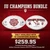 IU Champions Bundle featuring the Fernando Mendoza IU Legacy Draft Football paired with the Indiana University Hoosiers 2025 CFP National Champs Football, available together as a bundle for $259.95.