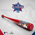 Side view of the 2026 MLB All-Star Game red collectible baseball bat with Philadelphia event branding