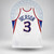 76ers Allen Iverson Authentic Signed White M&N HWC Authentic Jersey BAS Witness
