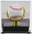 Chevy Chase Signed OML Baseball in Gold Glove Display Case (Fletch Memorabilia)