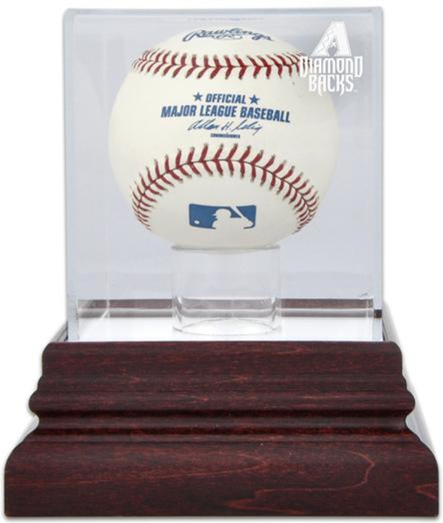 Antique Mahogany MLB Baseball Diamondbacks Display Case