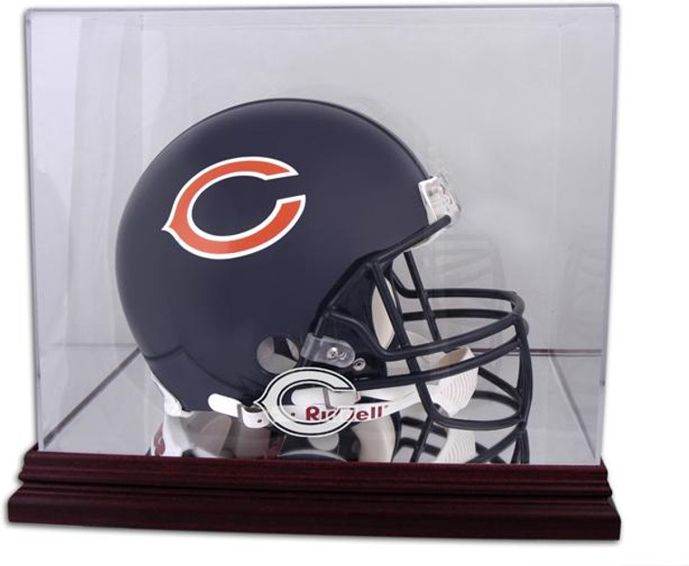 Chicago Bears Mahogany Football Helmet Display Case