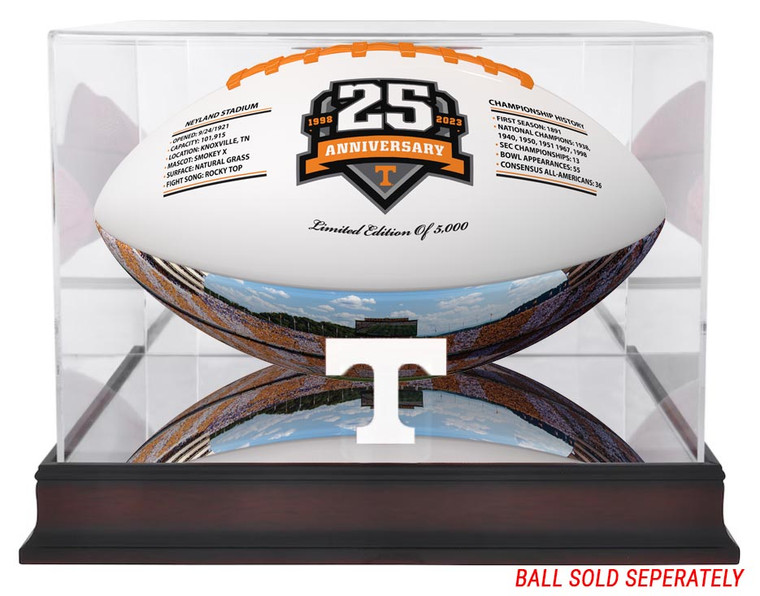 University of Tennessee Mahogany Logo Football Display Case 