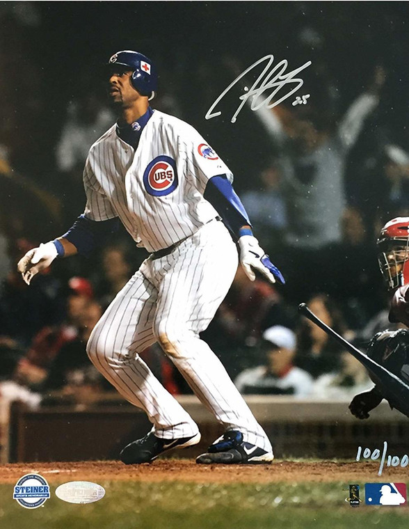 Derrek Lee, Chicago Cubs, 8x10 Autographed Action Photo