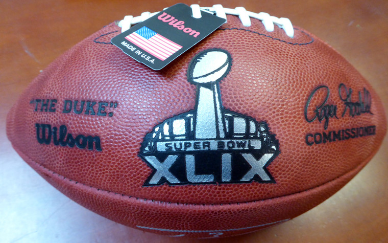 Russell Wilson Autographed Football - Seattle Seahawks Wilson Official Super Bowl XLIX Leather