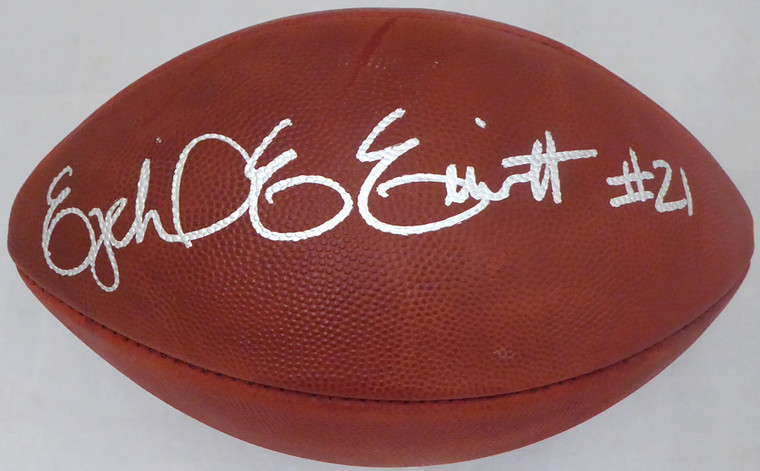 Ezekiel Elliott Autographed Football - Dallas Cowboys Wilson Official NFL Leather Beckett BAS