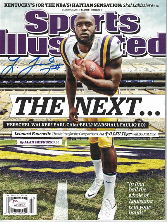 Leonard Fournette Autographed Sports Illustrated 10/19/2015 - LSU Tigers  JSA