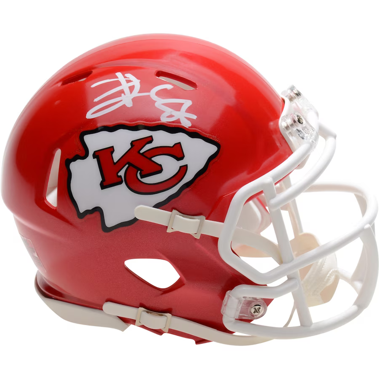 Travis Kelce Kansas City Chiefs Autographed Riddell Speed Mini Helmet