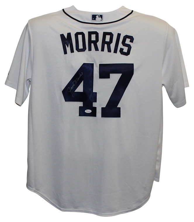 Jack Morris Autographed Jersey - Detroit Tigers Majestic White XL JSA