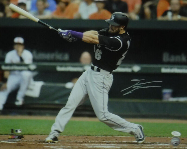 David Dahl Autographed 16x20 Photo - Colorado Rockies (Horizontal Black) JSA