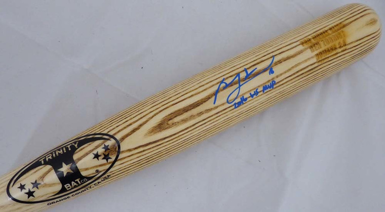 Ben Zobrist Autographed Bat - Chicago Cubs Trinity Game Model 2016 WS MVP  Beckett BAS