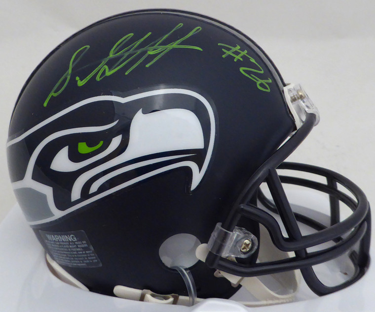 Shaquill Griffin Autographed Mini Helmet - Seattle Seahawks Riddell    in Green MCS Holo