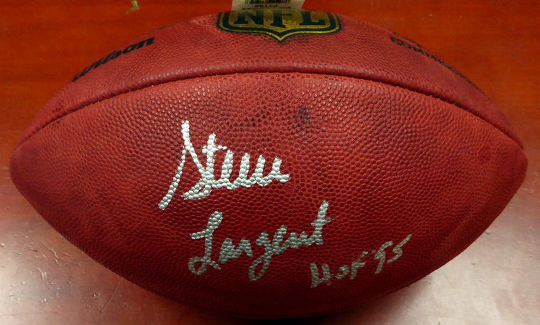 Steve Largent Autographed Football - Seattle Seahawks Wilson  Official NFL Leather HOF 95  MCS Holo