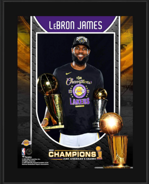 Shop Lebron James Lakers 2020 Nba Finals Champions Sublimated Player Plaque 10 5 X 13