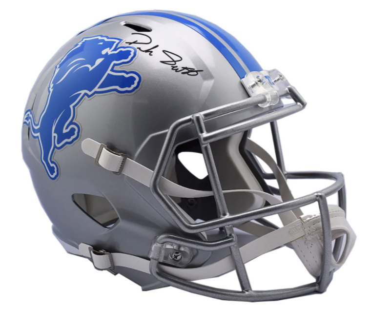 D'Andre Swift Detroit Lions Autographed Riddell Speed Replica Helmet