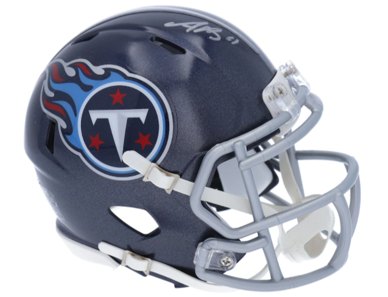 AJ Brown Tennessee Titans Signed Riddell Speed Mini Helmet