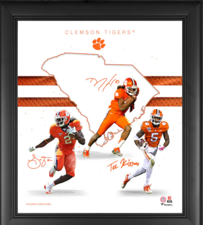 Clemson Tigers Framed Wide Receivers Franchise Foundations Collage