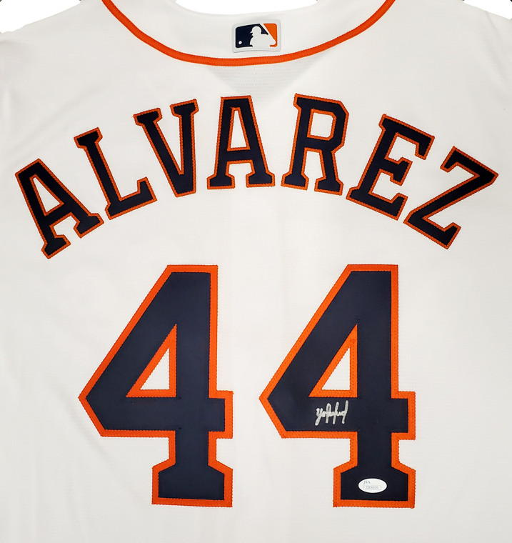 Yordany Alvarez Houston Astros Signed White Majestic Jersey Size XL