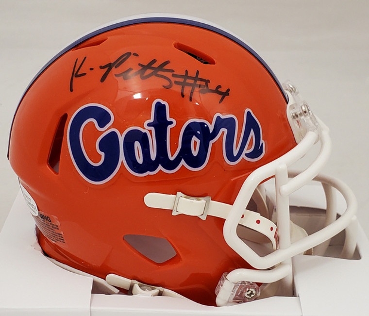 Kyle Pitts Florida Gators Signed Orange Speed Mini Helmet 