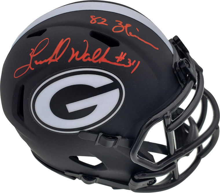 Herschel Walker Georgia Bulldogs Signed Eclipse Black Speed Mini Helmet "Heisman 82"