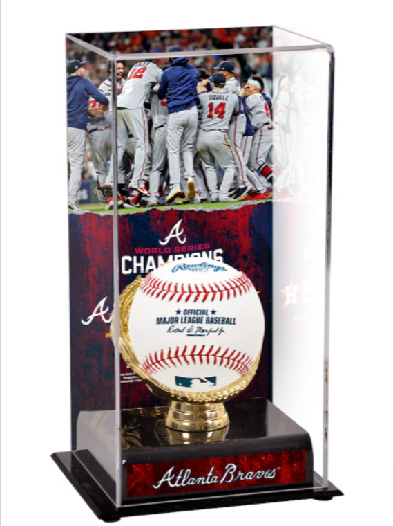 Dansby Swanson Atlanta Braves 2021 MLB World Series Champions Sublimated Display Case with Image 