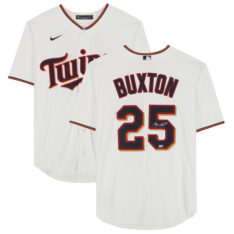 Byron Buxton Minnesota Twins Signed White Nike Replica Jersey 