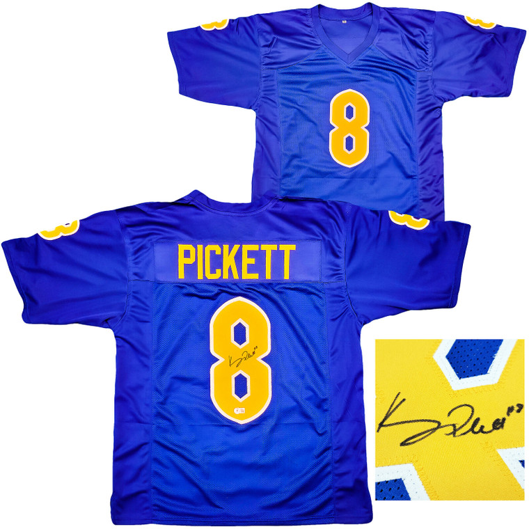 Kenny Pickett Pittsburgh Panthers Autographed Blue Jersey w/Yellow Number 