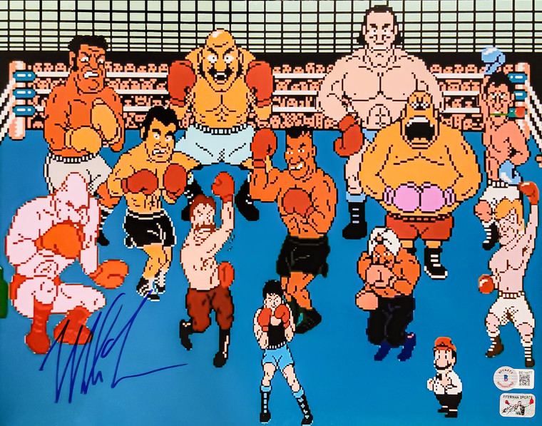 Mike Tyson Signed 11x14 Photo Punch Out with Cast 