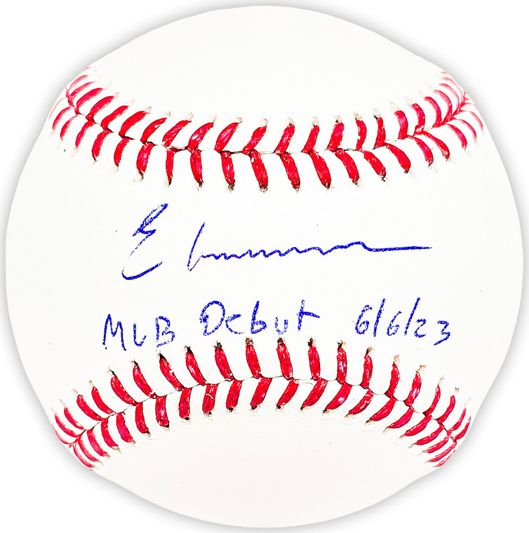 Elly De La Cruz Autographed Official MLB Baseball Cincinnati Reds "MLB Debut 6/6/23" Beckett BAS Witness Stock #216953