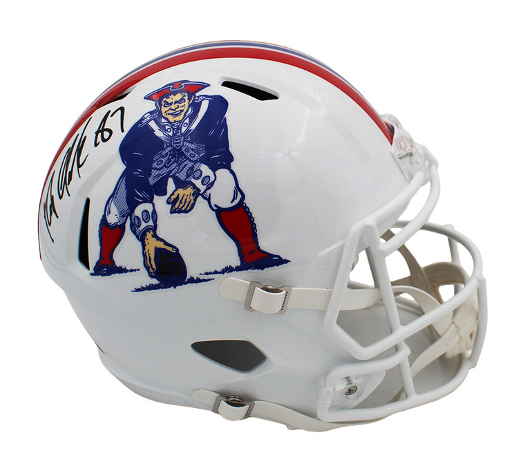 Rob Gronkowski New England Patriots Autographed Speed Full Size 1982-1989 NFL Helmet